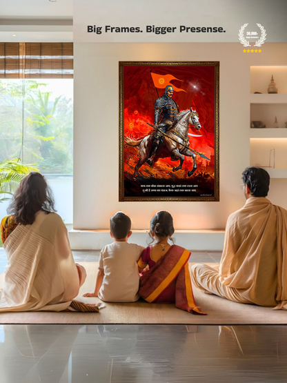 The 'तू भी है राणा का वंशज' Maharana Pratap Wall Frame | Premium Quality