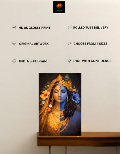 The Radha Krishna Premium Large Poster | 8K | Premium Glossy