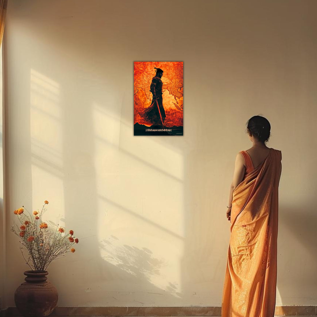 The 'हे हिंदवी स्वराज्य व्हावे ही श्रीं ची इच्छा' Chatrapati Shivaji Maharaj Poster | 8K | Premium Glossy - Bharatvarsh Arts--Wall Poster Sets - Buy Indian Spiritual, Mythology, Gods, Warrior Wall Art - For Living Room, Decor