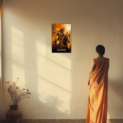 The "जो वो झुक जाते तो क्षत्रिय नही कहलाते" Prithviraj Chauhan Poster | 8K | Premium Glossy - Bharatvarsh Arts--Wall Poster Sets - Buy Indian Spiritual, Mythology, Gods, Warrior Wall Art - For Living Room, Decor