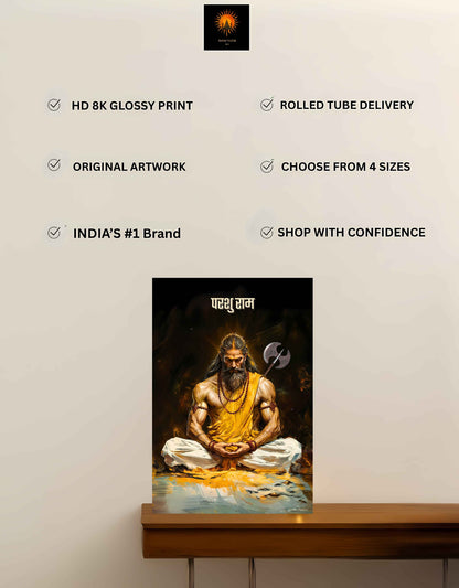 The Parshuram Meditation Large Poster | 8K | Premium Glossy