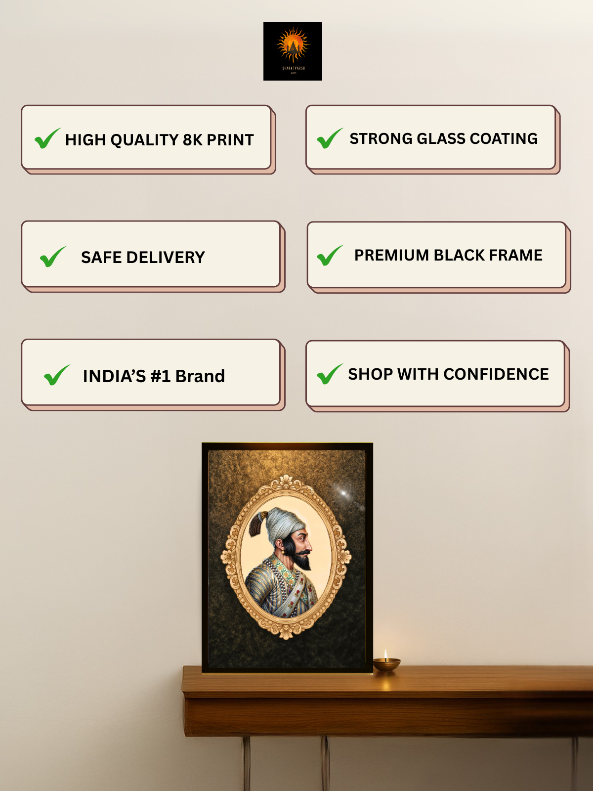 The Classic Shree Chatrapati Shivaji Maharaj Wall Frame | Premium Quality
