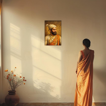 The Chatrapati Shivaji Maharaj Wall Poster | 8K | Premium Glossy - Bharatvarsh Arts--Wall Poster Sets - Buy Indian Spiritual, Mythology, Gods, Warrior Wall Art - For Living Room, Decor