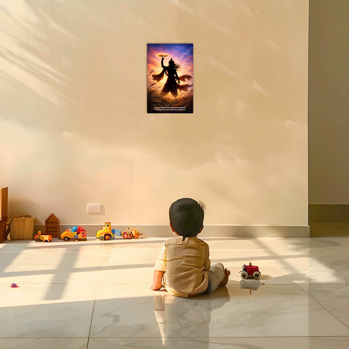 The "यदा यदा हि धर्मस्य" Krishna Bhagwan Poster | 8K | Premium Glossy