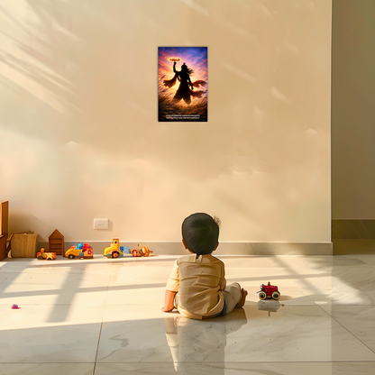 The "यदा यदा हि धर्मस्य" Krishna Bhagwan Poster | 8K | Premium Glossy