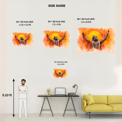 The Hanuman Dada Landscape Poster | 8K | Premium Glossy