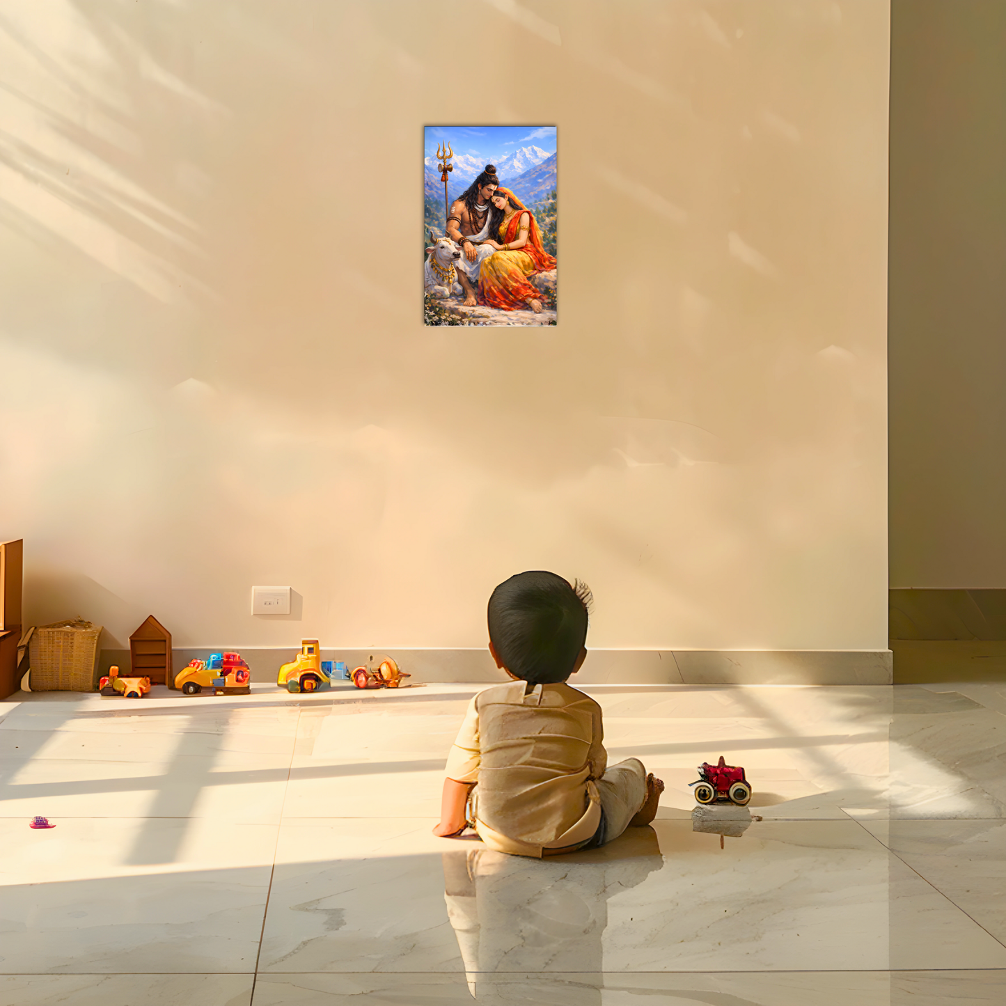 The Shiv Parvati Peaceful Poster | 8K | Premium Glossy