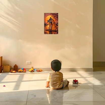 The Young Radha Krishna Anime style Poster | 8K | Premium Glossy