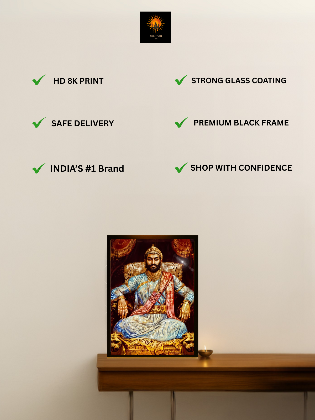 The King Chatrapati Shivaji Maharaj Wall Frame | Premium Quality
