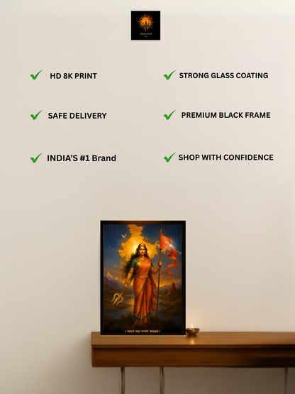 The 'नमस्ते सदा वत्सले मातृभूमे' Bharat Mata Wall Frame | Premium Quality