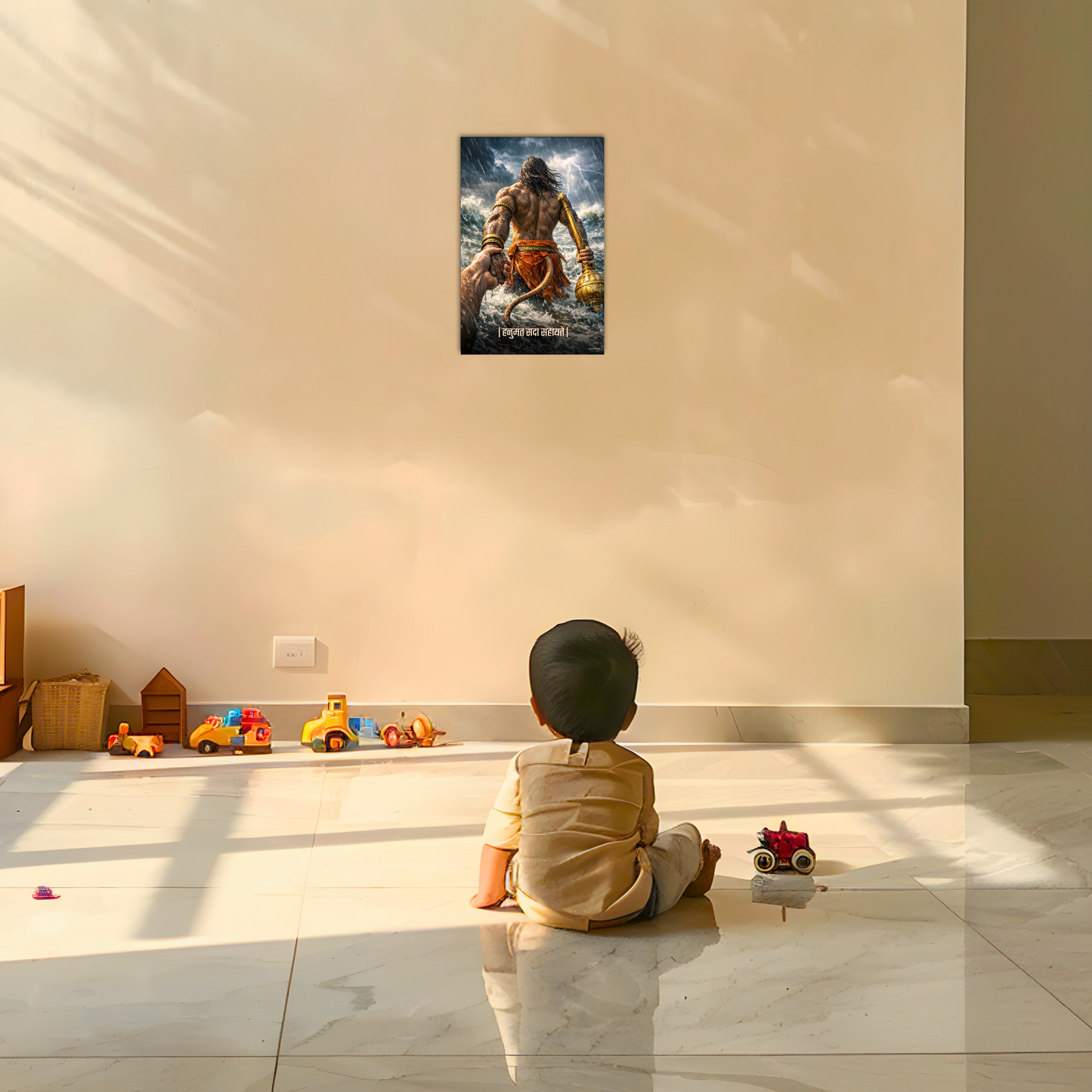 The 'हनुमंत सदा सहायते' Hanuman Ji Poster | 8K | Premium Glossy