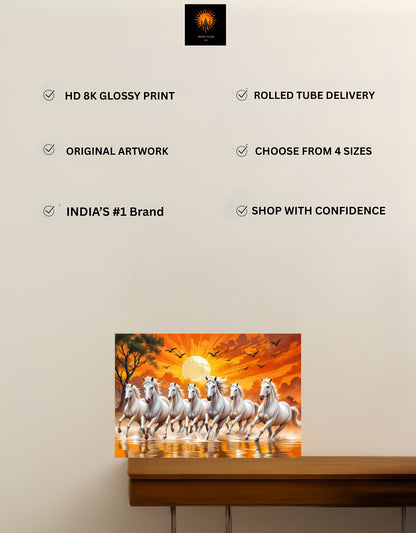 The 7 Horses Premium Large Poster | 8K | Premium Glossy