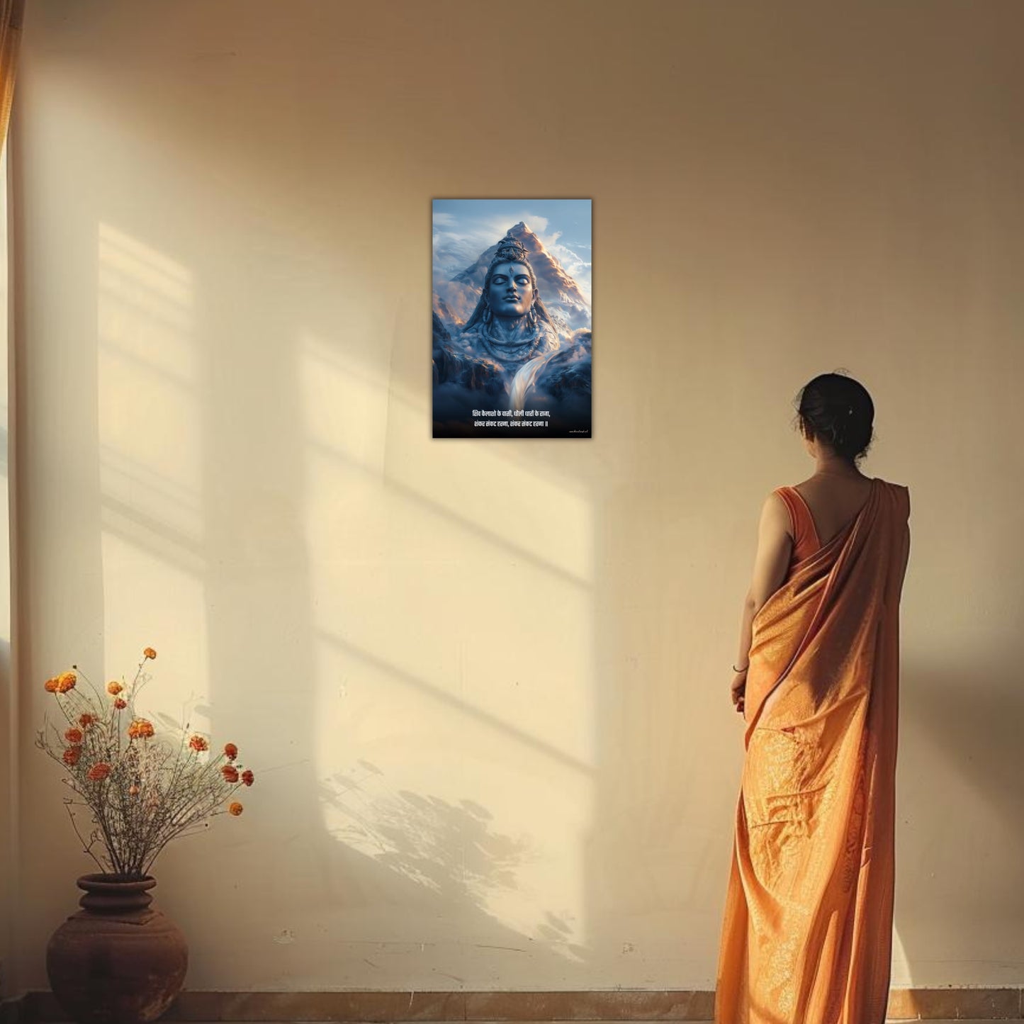 The "शिव कैलाशो के वासी" Lord Shiva Poster | 8K | Premium Glossy - Bharatvarsh Arts--Wall Poster Sets - Buy Indian Spiritual, Mythology, Gods, Warrior Wall Art - For Living Room, Decor