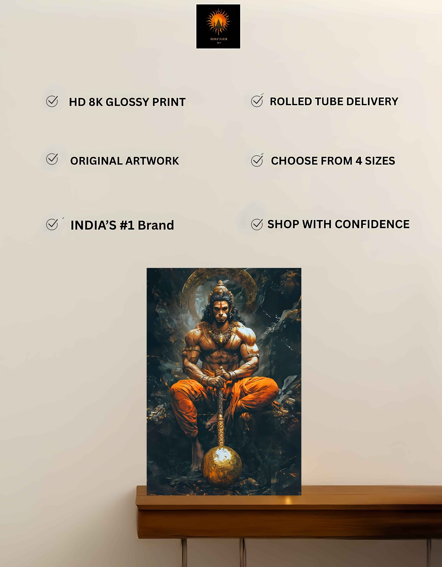 The Bajrang Bali Large Poster | 8K | Premium Glossy