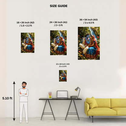 The Radha Krishna Beautiful Poster | 8K | Premium Glossy
