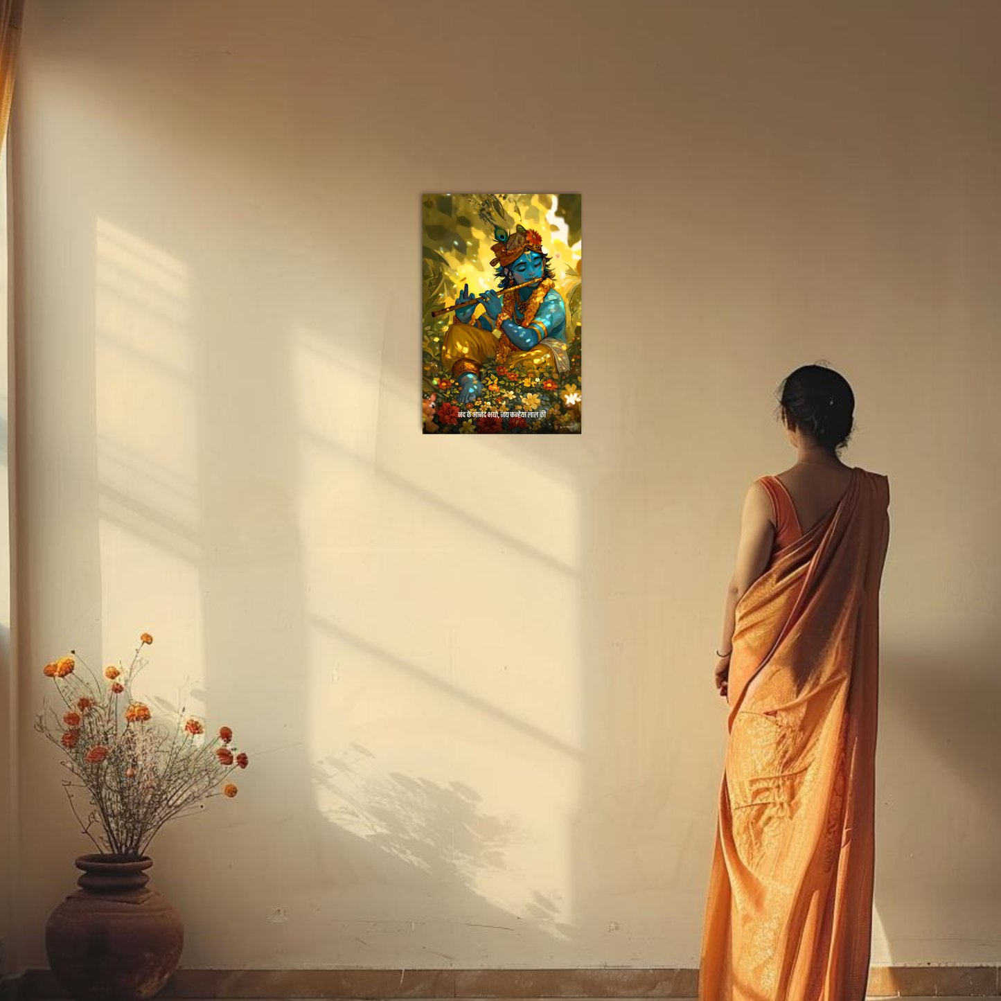 The 'नंद के आनंद भयो, जय कन्हैया लाल की' Krishna Aesthetic Poster | 8K | Premium Glossy