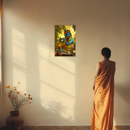 The 'नंद के आनंद भयो, जय कन्हैया लाल की' Krishna Aesthetic Poster | 8K | Premium Glossy