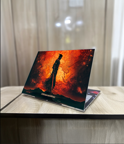 The Chatrapati Shivaji Maharaj x Akhand Bharat Laptop Skin | Premium Glossy - Bharatvarsh Arts--Wall Poster Sets - Buy Indian Spiritual, Mythology, Gods, Warrior Wall Art - For Living Room, Decor