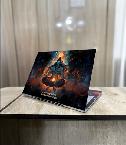 The Cosmic Shiva Laptop Skin |  Premium Glossy - Bharatvarsh Arts--Wall Poster Sets - Buy Indian Spiritual, Mythology, Gods, Warrior Wall Art - For Living Room, Decor