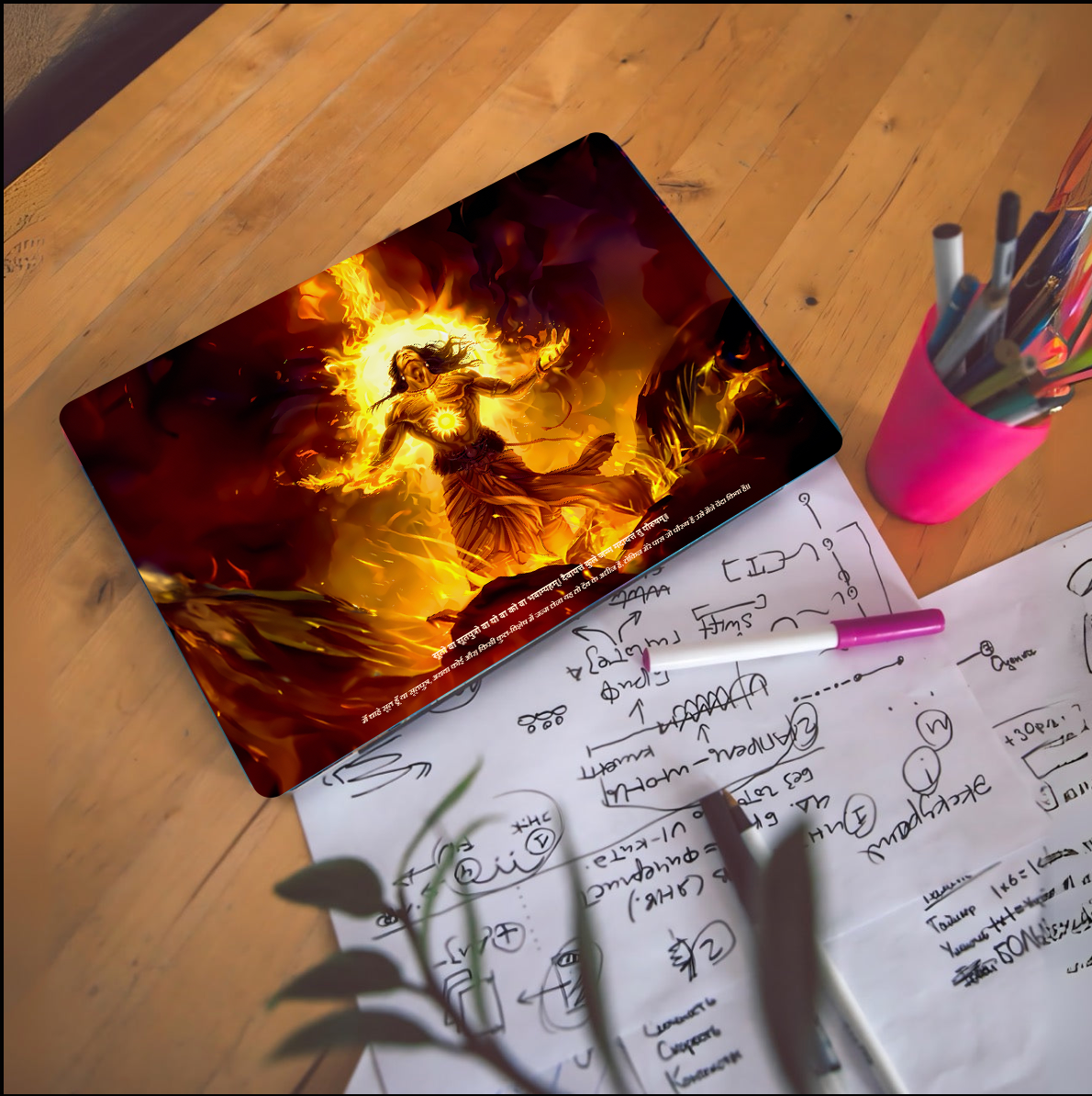 The "सूर्यपुत्र" Suryaputra Karna Laptop Skins | Premium Glossy - Bharatvarsh Arts--Wall Poster Sets - Buy Indian Spiritual, Mythology, Gods, Warrior Wall Art - For Living Room, Decor