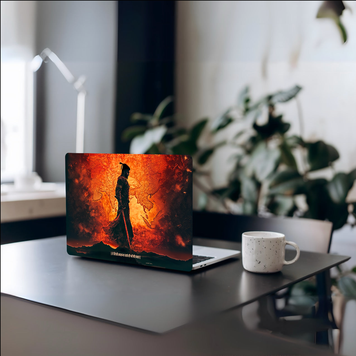 The Chatrapati Shivaji Maharaj x Akhand Bharat Laptop Skin | Premium Glossy - Bharatvarsh Arts--Wall Poster Sets - Buy Indian Spiritual, Mythology, Gods, Warrior Wall Art - For Living Room, Decor