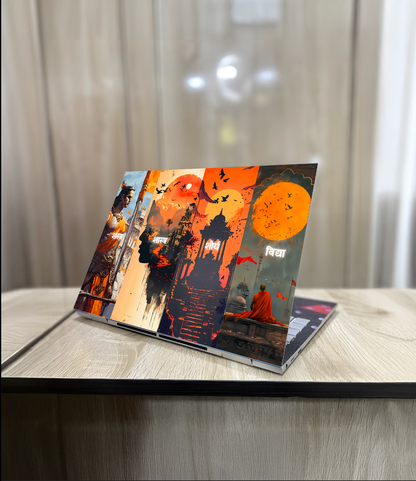 The 17 Inch "शस्त्र • शास्त्र • शौर्य • विद्या" Laptop Skin  | Premium Glossy