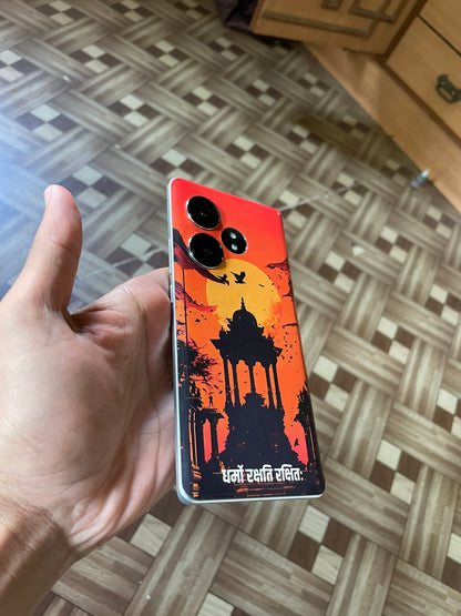 The 'धर्मो रक्षति रक्षितः' Original Bharatvarsh Arts Mobile Skin | Premium Matte