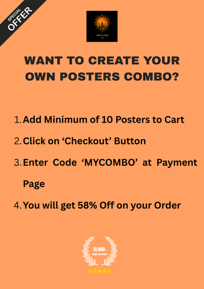 The 'BLOODLINE' 12 Premium Posters Combo + Free Wall Friendly Glue Dots + 2 Surprise Sticker