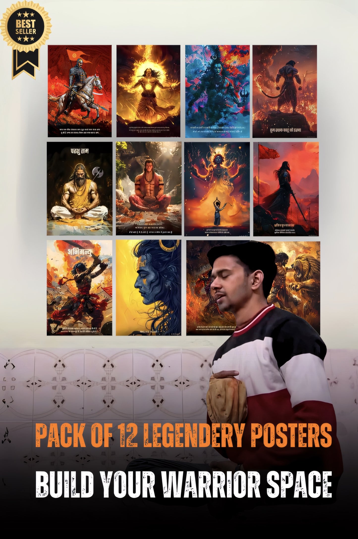 The 'BLOODLINE' 12 Premium Posters Combo + Free Wall Friendly Glue Dots + 2 Surprise Sticker