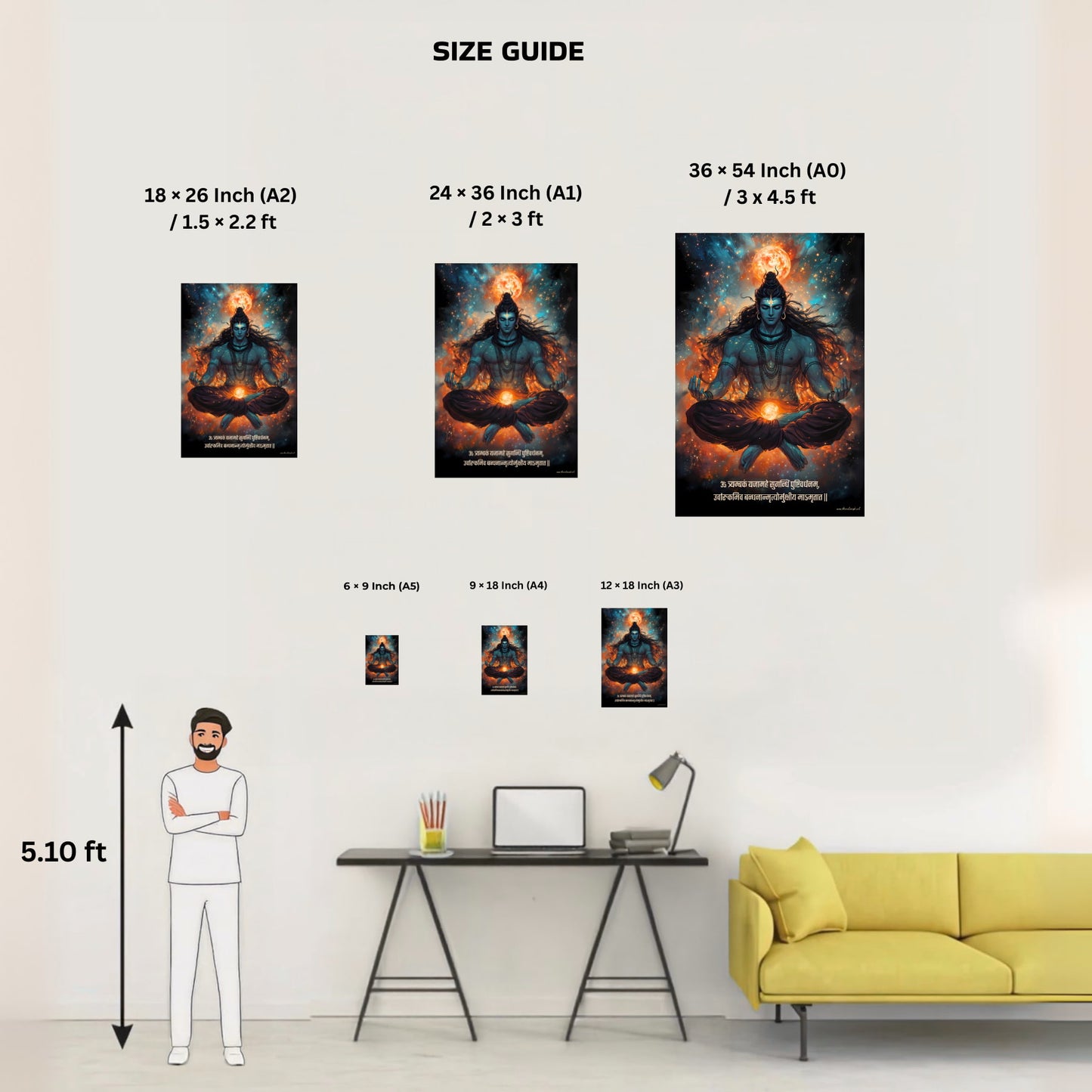 The Lord Ram and Ayodhya Poster | 4K | Premium Glossy