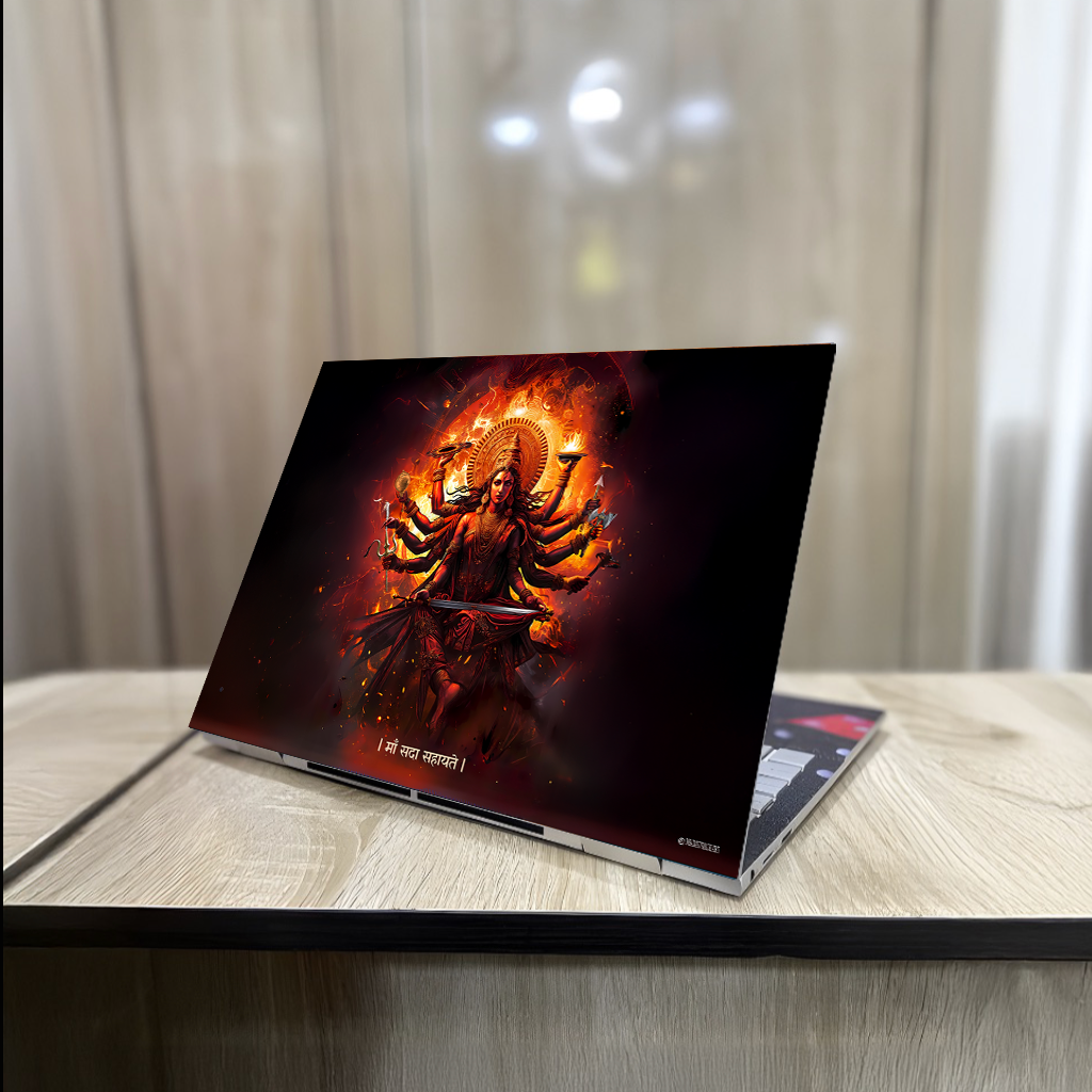 The "महिषासुरमर्दिनि" Durga Mata Laptop Skin |  Premium UV Print | Matte Finish