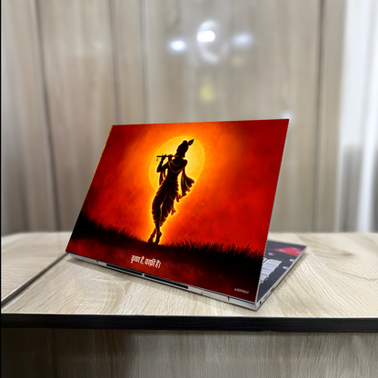 The 'कृष्ण हैं, काफ़ी हैं' Krishna Laptop Skin |  Premium UV Print | Matte Finish