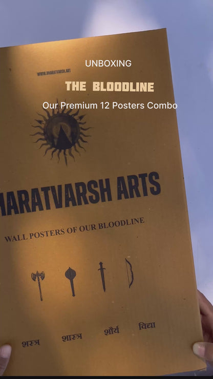 The 'BLOODLINE' 12 Premium Posters Combo + Free Wall Friendly Glue Dots + 2 Surprise Sticker