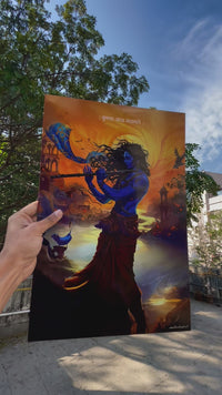 The 'कृष्णः सदा सहायते' Krishna Poster | 8K | Premium Glossy