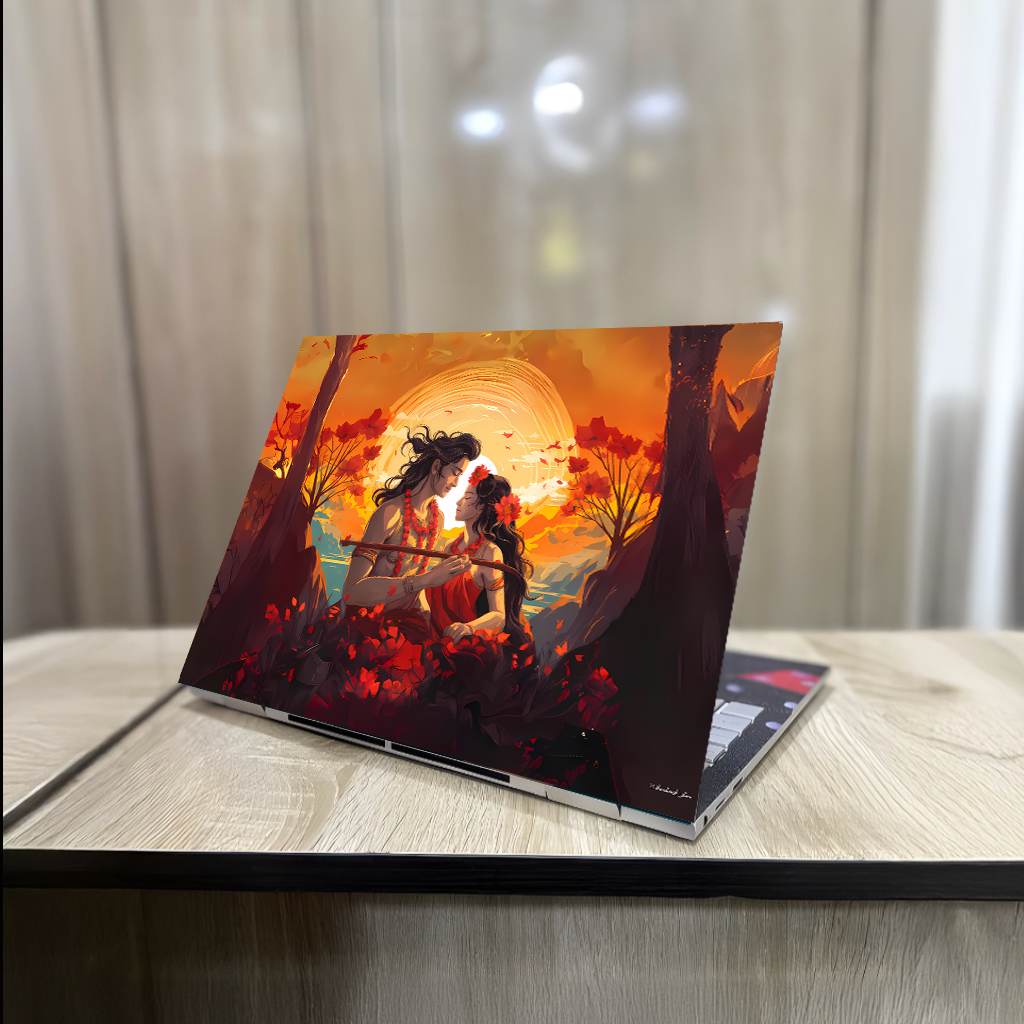 The Radha Krishna Divine Love Laptop Skin | Premium UV Print | Matte Finish