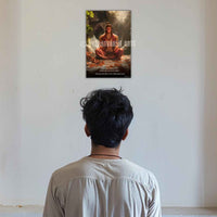 The 'अहमेव क्रान्तिः' Hanuman Meditation Poster | 8K | Premium Glossy - Bharatvarsh Arts--Wall Poster Sets - Buy Indian Spiritual, Mythology, Gods, Warrior Wall Art - For Living Room, Decor
