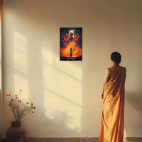 The "कृष्णाय वासुदेवाय हरये परमात्मने" Krishna Poster | 8K | Premium Glossy - Bharatvarsh Arts--Wall Poster Sets - Buy Indian Spiritual, Mythology, Gods, Warrior Wall Art - For Living Room, Decor