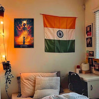 The "कृष्णाय वासुदेवाय हरये परमात्मने" Krishna Poster | 8K | Premium Glossy - Bharatvarsh Arts--Wall Poster Sets - Buy Indian Spiritual, Mythology, Gods, Warrior Wall Art - For Living Room, Decor
