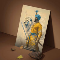 The "सवा लाख से एक लड़ाऊं" Guru Gobind Singh Ji Poster | 8K | Premium Glossy - Bharatvarsh Arts--Wall Poster Sets - Buy Indian Spiritual, Mythology, Gods, Warrior Wall Art - For Living Room, Decor