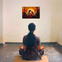 The Radha and Krishna in Vrindavan | 8K | Premium Glossy - Bharatvarsh Arts--Wall Poster Sets - Buy Indian Spiritual, Mythology, Gods, Warrior Wall Art - For Living Room, Decor
