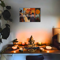 The "शस्त्र • शास्त्र • शौर्य • विद्या" Poster | 8K | Premium Glossy - Bharatvarsh Arts--Wall Poster Sets - Buy Indian Spiritual, Mythology, Gods, Warrior Wall Art - For Living Room, Decor