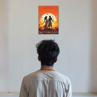 The Ram Sita Love Meets Victory Wall Poster | 8K Wall Art | Premium Glossy - Bharatvarsh Arts--Wall Poster Sets - Buy Indian Spiritual, Mythology, Gods, Warrior Wall Art - For Living Room, Decor