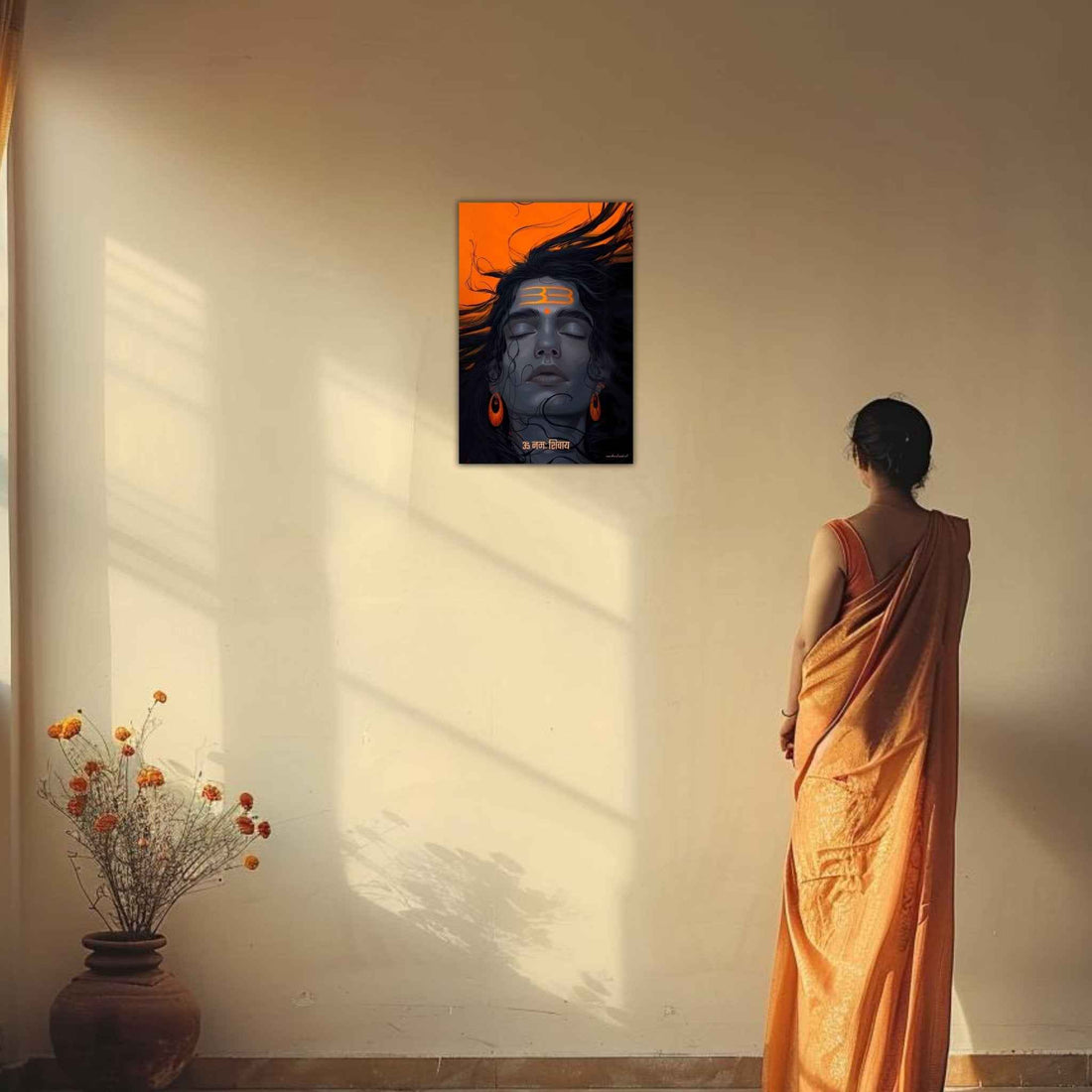 The "ॐ नमः शिवाय" Shiva Poster  | 8K | Premium Glossy - Bharatvarsh Arts--Wall Poster Sets - Buy Indian Spiritual, Mythology, Gods, Warrior Wall Art - For Living Room, Decor
